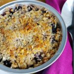 All season fruit crisp topping! A recipe to keep in your freezer for anytime you want a sweet fruity treat!