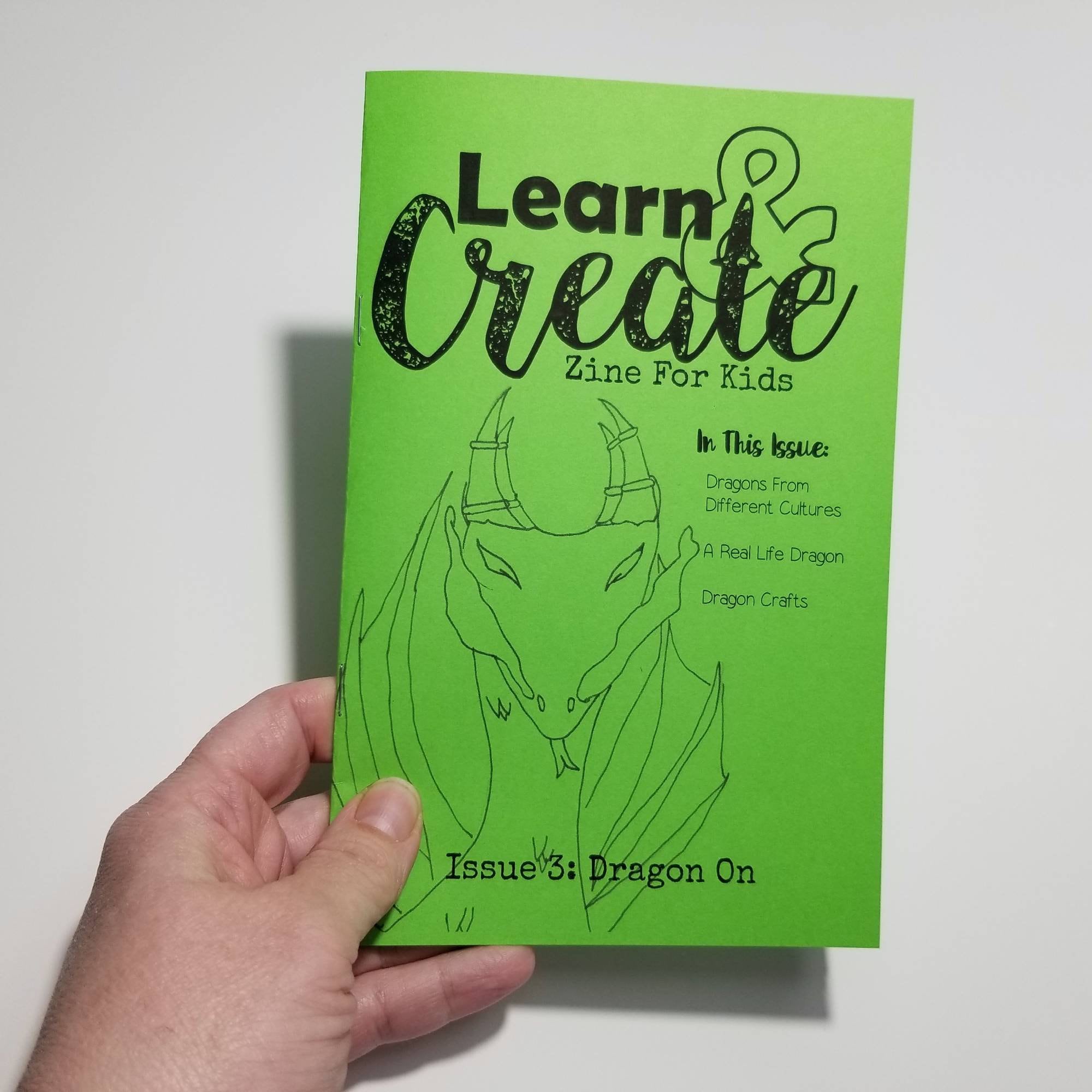 Dragon On, kid zine, zines for teenager, kids magazine, gift for kid girl, gift for kid boy, activity book, free shipping, animal zine, zine - Image 4