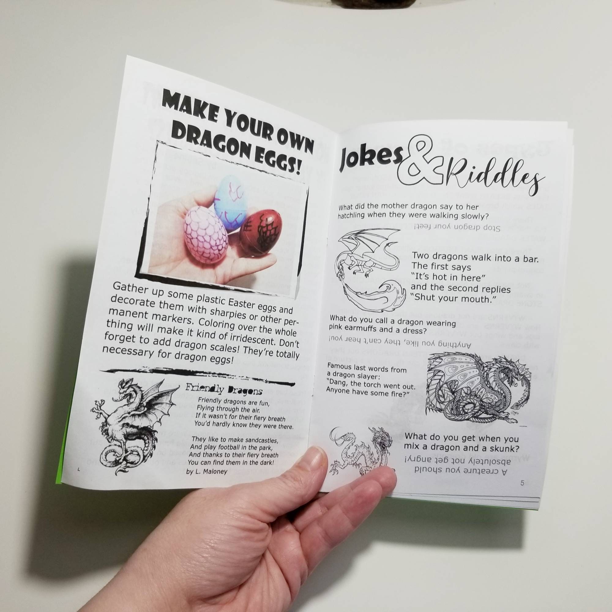 Dragon On, kid zine, zines for teenager, kids magazine, gift for kid girl, gift for kid boy, activity book, free shipping, animal zine, zine - Image 2