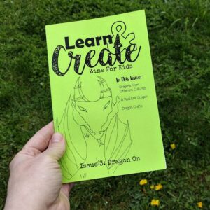 Dragon On, kid zine, zines for teenager, kids magazine, gift for kid girl, gift for kid boy, activity book, free shipping, animal zine, zine