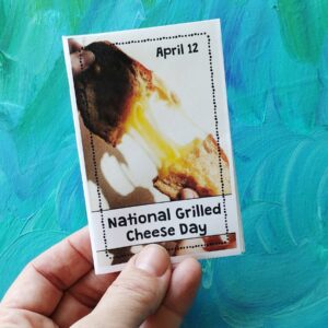 Grilled Cheese Day Zine, free shipping, mini zine, art zine, artist zine, artist book, food zine, recipe zine, self published, fanzine, zine