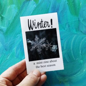 Winter, free shipping, mini zine, art zine, artist zine, artist book, winter art, photo zine, photography zine, self published, pocket book