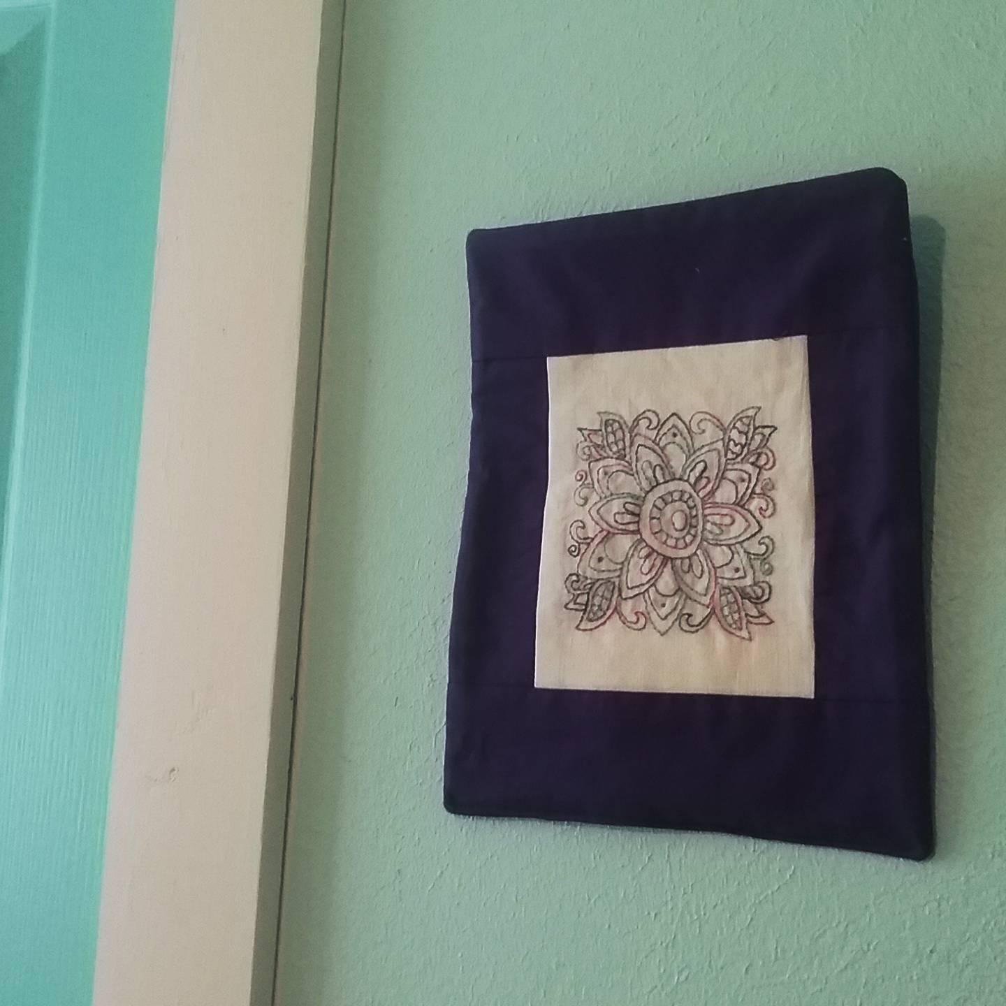 Block Printed Anatomical Heart Patch, 6 inch Cotton Linen Sew On Applique, sew on patches, fabric patch, anatomical patch, valentine patch - Image 5